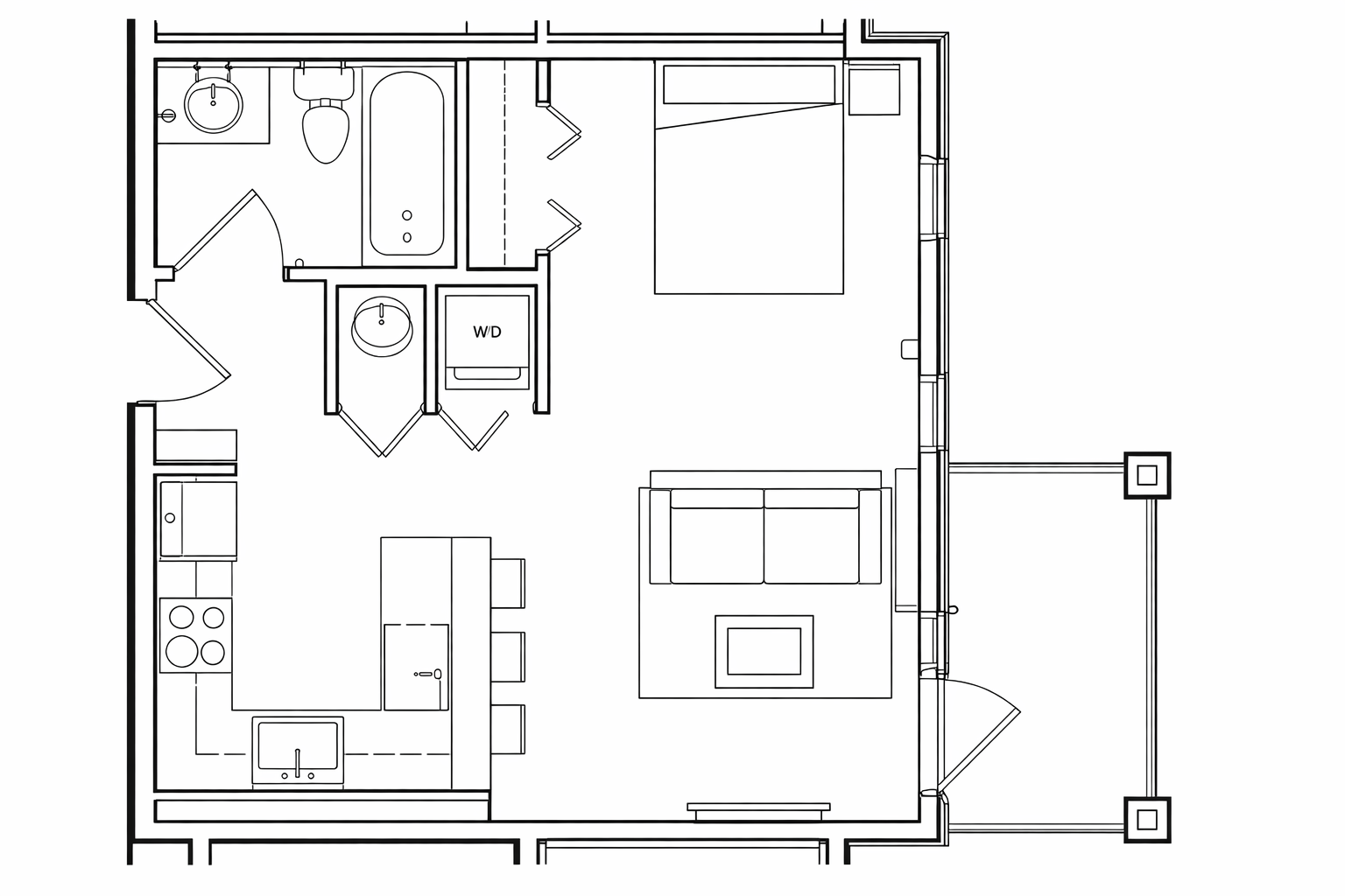 Studio Type A Floor Plan